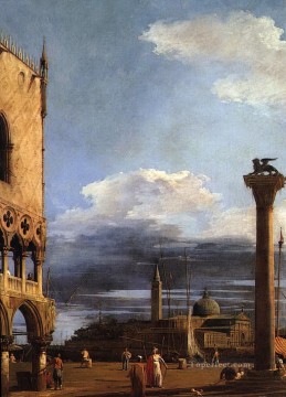 古典的なヴェネツィア Painting - サン・ジョルジョ・マッジョーレ・カナレットに向かうピアツェッタ ヴェネツィア